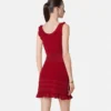 Rochie mini evazată din tricot Rochie mini evazată din tricot