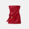 Rochie mini fără bretele din piele Rochie mini fără bretele din piele