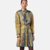 Rochie mini Lavallière din mătase cu imprimeu leopard Rochie mini Lavallière din mătase cu imprimeu leopard