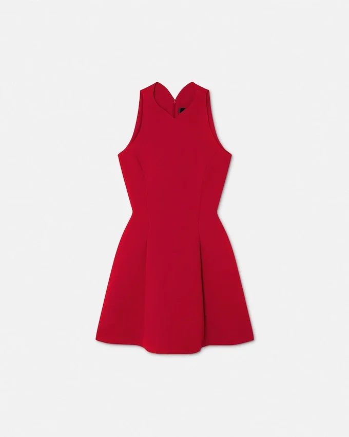 Rochie mini sculpturală din amestec de lână Rochie mini sculpturală din amestec de lână