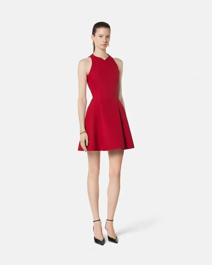 Rochie mini sculpturală din amestec de lână Rochie mini sculpturală din amestec de lână