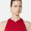 Rochie mini sculpturală din amestec de lână Rochie mini sculpturală din amestec de lână