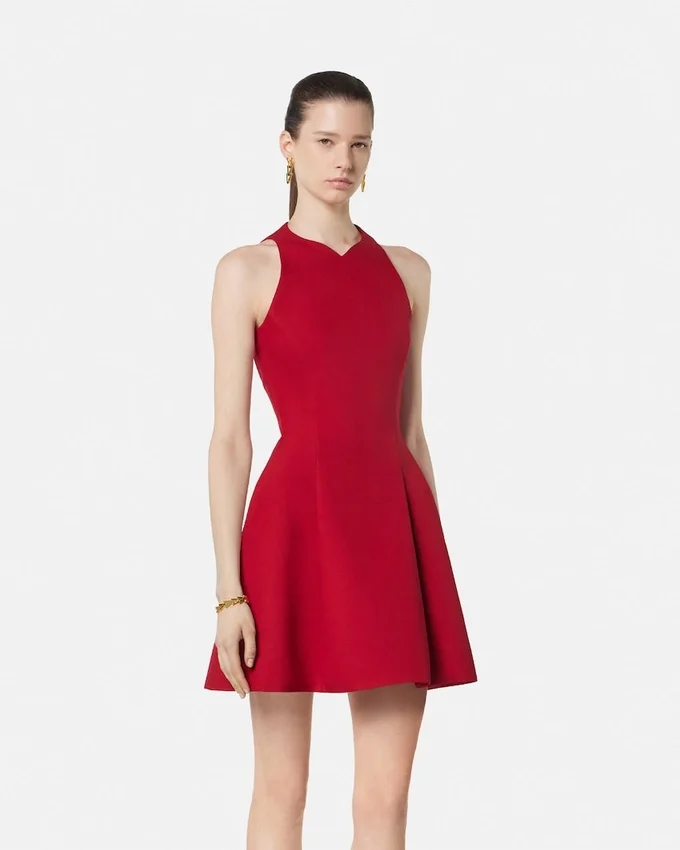 Rochie mini sculpturală din amestec de lână Rochie mini sculpturală din amestec de lână