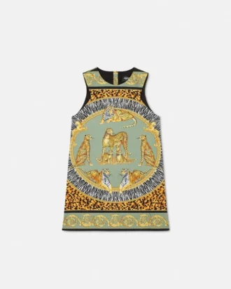 Rochie pentru copii din gabardină de bumbac imprimată