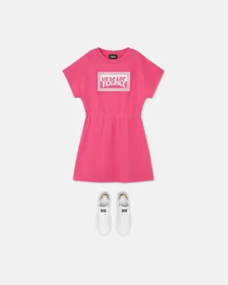 Rochie pentru copii din jersey de bumbac cu imprimeu