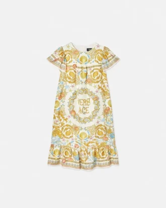 Rochie pentru copii din mătase cu volane Underwater Barocco
