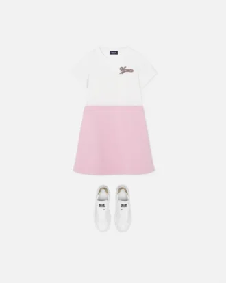 Rochie pentru copii din tricou din bumbac imprimat