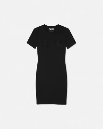 Rochie tip tricou cu logo-ul instituțional din cristal
