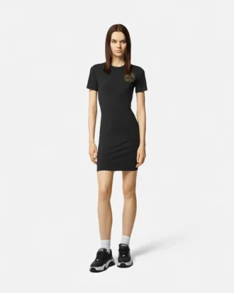 Rochie tip tricou cu logo V-Emblem