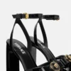 Sandale cu panglică Gianni din piele lăcuită 140 mm Sandale cu panglică Gianni din piele lăcuită 140 mm