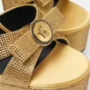 Sandale din satin împodobite cu panglică Gianni Ribbon 140 mm Sandale din satin împodobite cu panglică Gianni Ribbon 140 mm