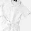 Set cămașă din poplin de bumbac jacquard pentru bebeluși Set cămașă din poplin de bumbac jacquard pentru bebeluși