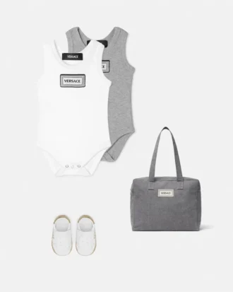 Set de 2 body-uri din bumbac cu nervuri pentru bebeluși