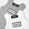 Set de 2 body-uri din bumbac cu nervuri pentru bebeluși Set de 2 body-uri din bumbac cu nervuri pentru bebeluși