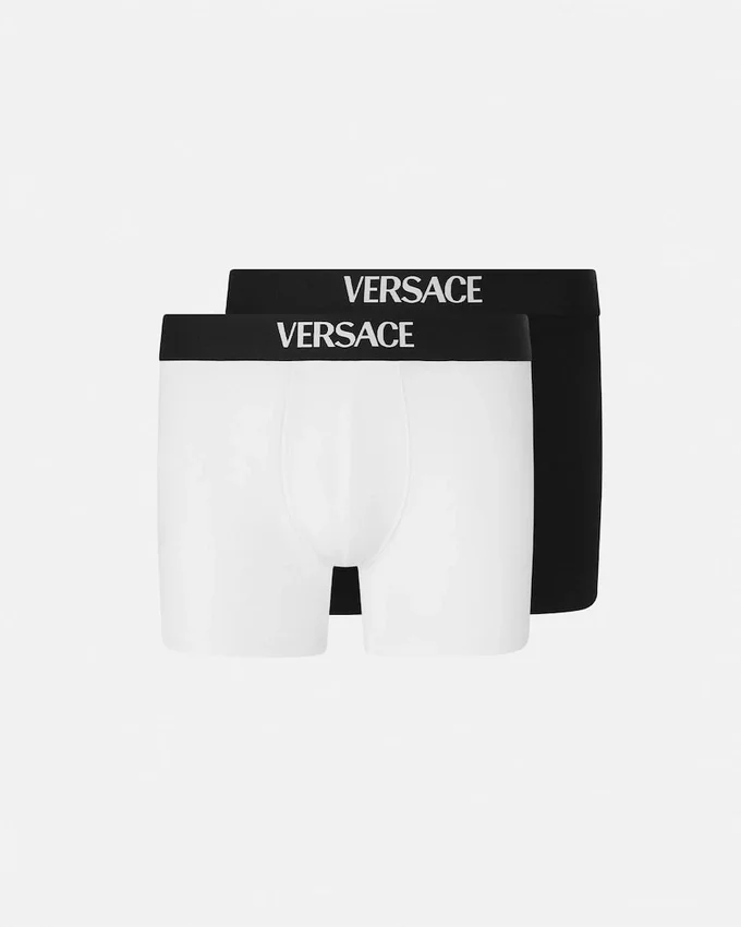 Set de 2 boxeri lungi din bumbac jersey Set de 2 boxeri lungi din bumbac jersey
