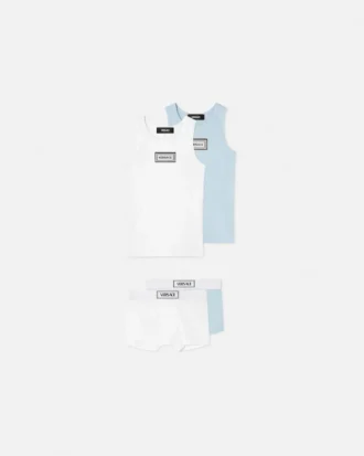 Set de 2 slipuri din bumbac ribbed pentru copii