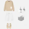 Set de 2 sutiene din bumbac jersey cu nervuri pentru copii Set de 2 sutiene din bumbac jersey cu nervuri pentru copii
