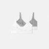 Set de 2 sutiene din bumbac jersey cu nervuri pentru copii Set de 2 sutiene din bumbac jersey cu nervuri pentru copii