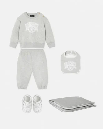 Set de hanorac din bumbac jersey cu imprimeu pentru bebeluși