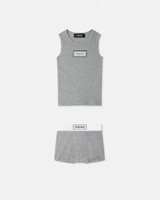 Set de lenjerie intimă pentru copii din bumbac rib Set de lenjerie intimă pentru copii din bumbac rib