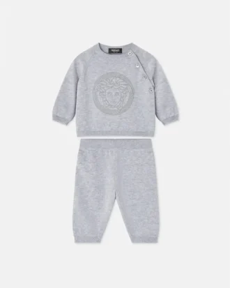 Set de pulovere din bumbac brodate pentru bebeluși