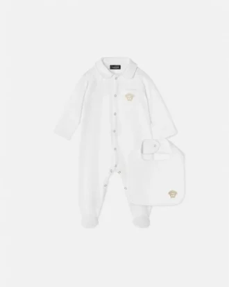Set pijama din bumbac jersey brodat pentru bebeluși