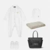 Set pijama din bumbac jersey brodat pentru bebeluși Set pijama din bumbac jersey brodat pentru bebeluși