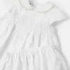 Set rochie din poplin de bumbac brodat pentru bebeluși Set rochie din poplin de bumbac brodat pentru bebeluși