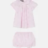 Set rochie din poplin de bumbac cu imprimeu pentru bebeluși Set rochie din poplin de bumbac cu imprimeu pentru bebeluși