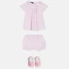 Set rochie din poplin de bumbac cu imprimeu pentru bebeluși Set rochie din poplin de bumbac cu imprimeu pentru bebeluși