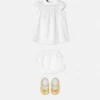 Set rochie din poplin de bumbac Devoré pentru bebeluși Set rochie din poplin de bumbac Devoré pentru bebeluși