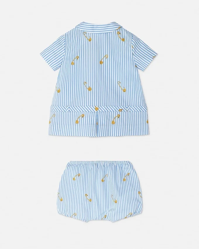 Set rochie pentru bebeluși cu imprimeu Pinstripe Pin Set rochie pentru bebeluși cu imprimeu Pinstripe Pin