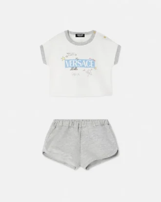 Set tricou din bumbac jersey cu imprimeu pentru bebeluși Set tricou din bumbac jersey cu imprimeu pentru bebeluși
