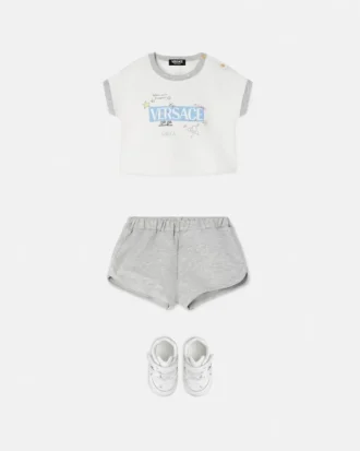 Set tricou din bumbac jersey cu imprimeu pentru bebeluși Set tricou din bumbac jersey cu imprimeu pentru bebeluși
