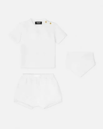 Set tricou din bumbac jersey cu ornamente pentru bebeluși