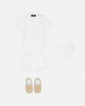 Set tricou din bumbac jersey cu ornamente pentru bebeluși