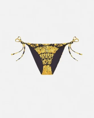 Slip de bikini din amestec de nailon cu imprimeu