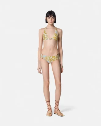 Slip de bikini metalic Underwater Barocco