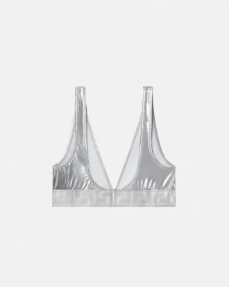 Sutien de bikini triunghiular metalizat