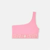 Top de bikini cu un singur umăr din jacquard Top de bikini cu un singur umăr din jacquard