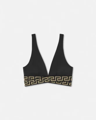 Top de bikini triunghiular jacquard Top de bikini triunghiular jacquard