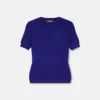 Tricou ajustat din viscoză elastică jacquard Tricou ajustat din viscoză elastică jacquard