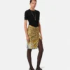 Tricou ajustat din viscoză elastică jacquard Tricou ajustat din viscoză elastică jacquard