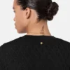 Tricou ajustat din viscoză elastică jacquard Tricou ajustat din viscoză elastică jacquard