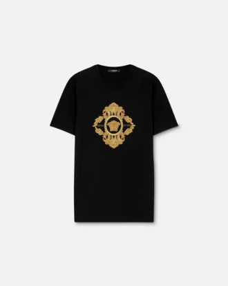 Tricou brodat cu motiv arhitectural baroc