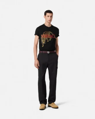 Tricou brodat Versace Leopard Tricou brodat Versace Leopard