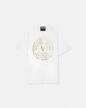 Tricou cu croi regular și logo V-Emblem
