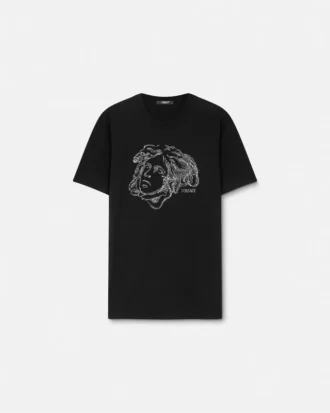 Tricou din bumbac brodat