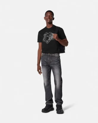 Tricou din bumbac brodat