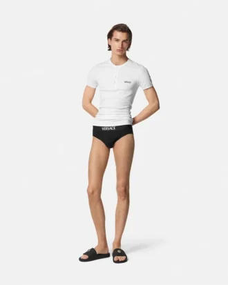 Tricou din bumbac cu nervuri